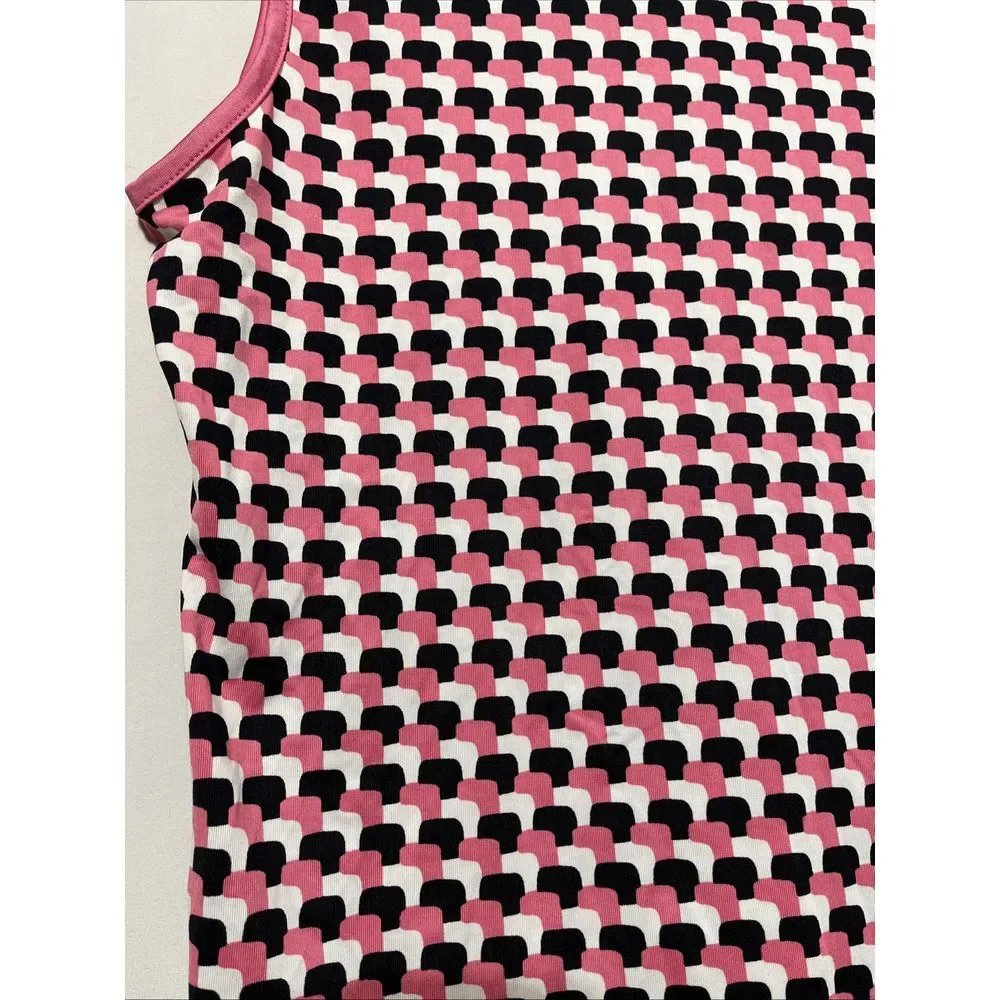 Tail White‎ Label Women XS Multi Stacked Cubes Stretch Novelty Neck Tank